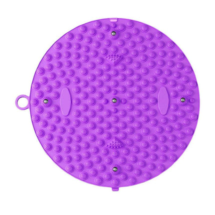 37/55cm Soft Silicone Circular Foot Mat with Textured Surface