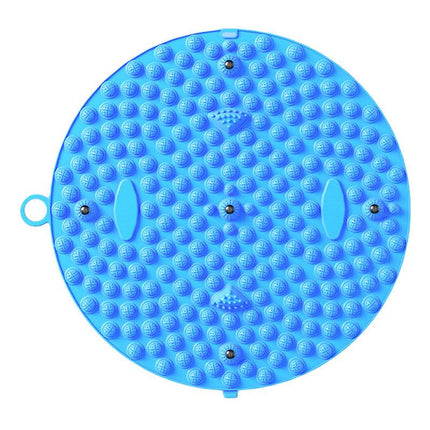 37/55cm Soft Silicone Circular Foot Mat with Textured Surface