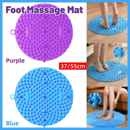 37/55cm Soft Silicone Circular Foot Mat with Textured Surface