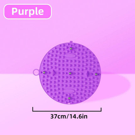 37/55cm Soft Silicone Circular Foot Mat with Textured Surface