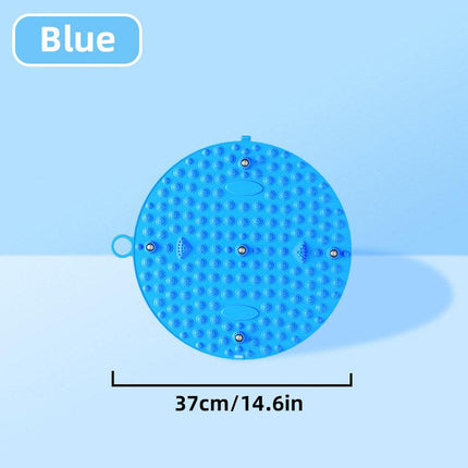 37/55cm Soft Silicone Circular Foot Mat with Textured Surface