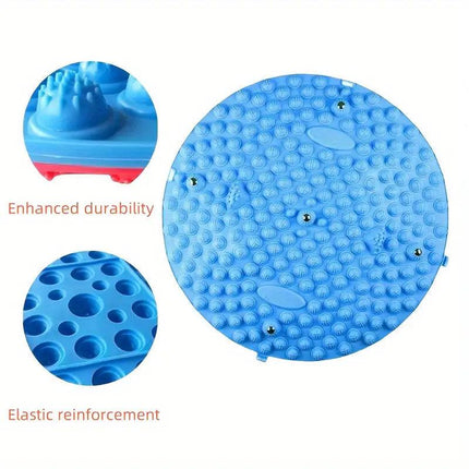 37/55cm Soft Silicone Circular Foot Mat with Textured Surface