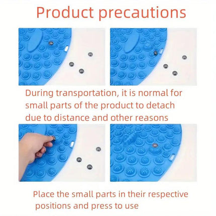 37/55cm Soft Silicone Circular Foot Mat with Textured Surface