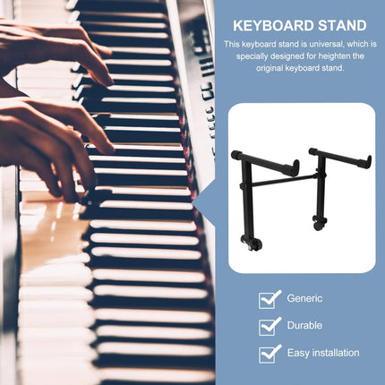 Electronic Keyboard Stand Adjustable Height X Type Piano Stand Double Pipe Raised Stand
