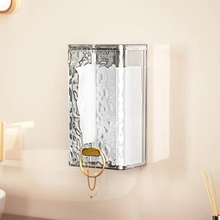 2pcs Wall Mounted Tissue Box Holder Suction Napkin Rack Paper Storage Organizer