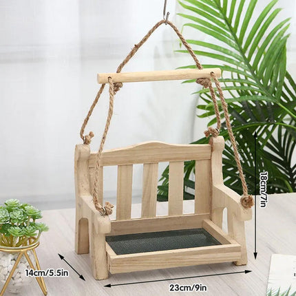 Outdoor Hanging Wooden Bird Feeder Garden Wild Bird Feeding Station House