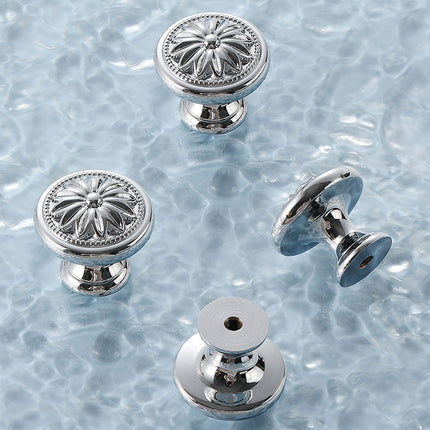 Drawer Cabinet Handle Silver 6Styles Single Hole Modern Minimalist Furniture