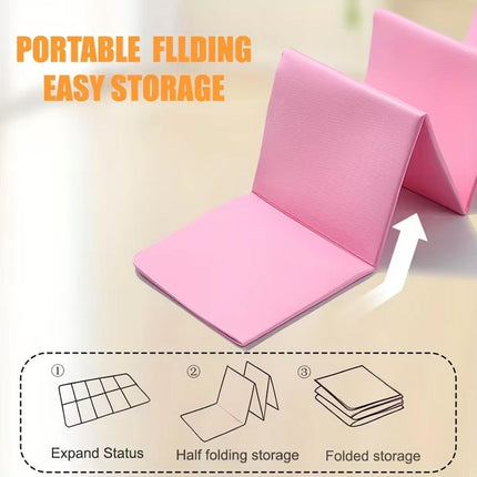 Thickened Folding Yoga Mat Sleeping Pad Portable Floor Nap Mattress for Exercise