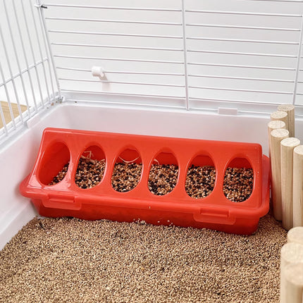 Chicken Feeder Trough Plastic Mesh Connectable Poultry Feed Trough for Coop Use