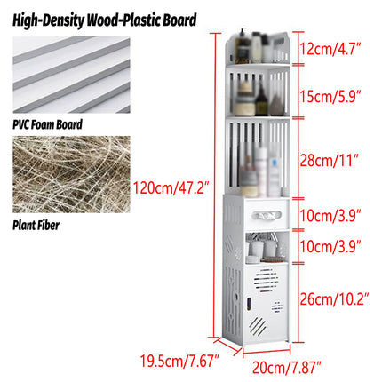 Bathroom Corner Storage Rack Durable Floor-Standing Storage Rack Space Saving