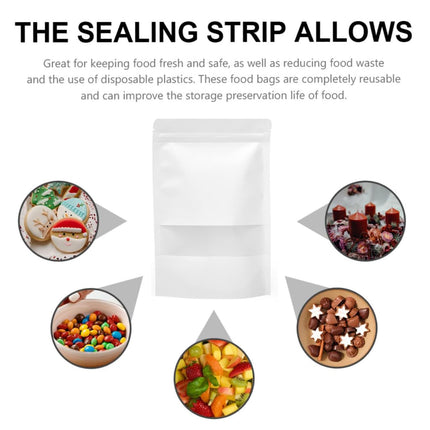 100PCS Kraft Paper Bags with Clear Window Gift Bags Easy to Use for Small Items