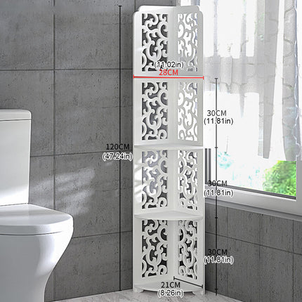 4-Tier Corner Shelf Freestanding Storage Rack Large Capacity for Toilet Kitchen