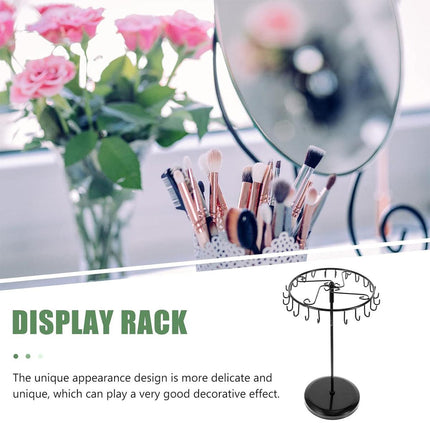 Iron Jewellery Rack Rotating Necklace Display Stand Jewellery Organiser Storage