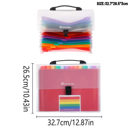 A4 Organ Folder Large Capacity Portable File Bag Colour Document Storage Office
