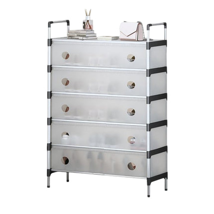 Plastic Dustproof Shoe Rack Storage Cabinet Small Size Space Saving Organizer