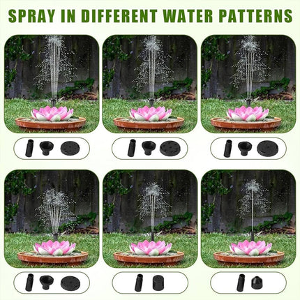 Water Fountain with Lotus Leaf Solar Bird Bath Fountain Pump Lotus Shaped Solar