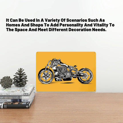 Vintage Tin Plate Art Stylish Iron Wall For Bar Living Room Easy-Install Durable