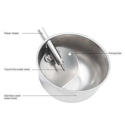Pig Drinking Bowl Stainless Steel Automatic Water Dispenser Feeder Piglet Farm