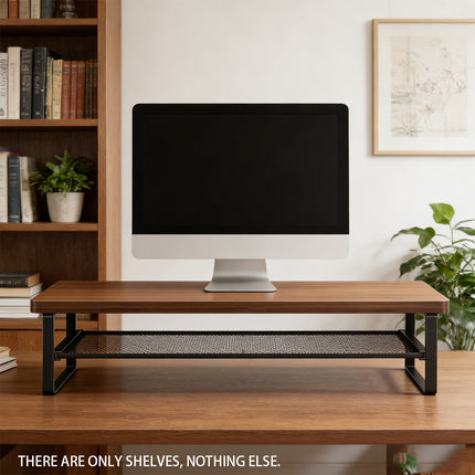 Monitor Stand Riser Desktop Shelf Organizer with Storage Mesh for PC Laptop