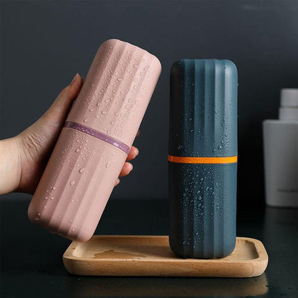 Travel Toothbrush Holder Portable Mouthwash Cup Dental Wash Storage Container