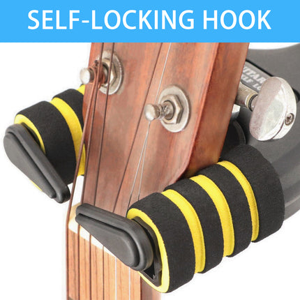 Guitar Stand Self Locking Hook Wall Mounted Hanger Guitar Hook Heavy Duty Holder