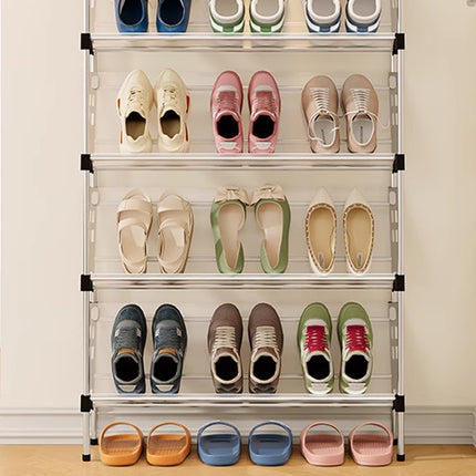 5 Tier Slanted Shoe Rack Space Saving Organizer for Entryway Hallway Storage