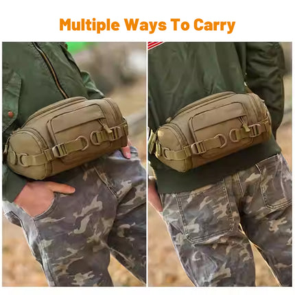 Mens Waist Bags Outdoor Nylon Crossbody Tactical Waterproof Motorcycle Bum Bag