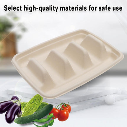 50PCS Taco Box Disposable Paper Tray Food Serving Holder Takeout Party Catering