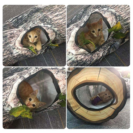 Large Collapsible Cat Tunnel Toys Interactive Kitten Tube Toys with Peek Holes