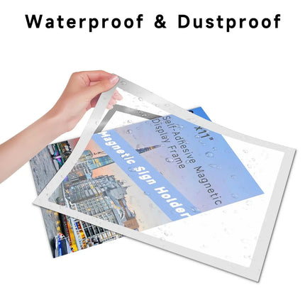 6PCS Magnetic Display Frame A4 Wall Mount Sticker For Certificate Photo Decor