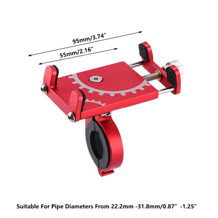 Bicycle Aluminum Fixed Phone Mount Shockproof Universal Sturdy Durable Holder