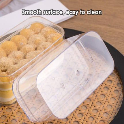 20pcs Transparent Biscuit Box Plastic Cake Box Pastry Dessert Storage Container