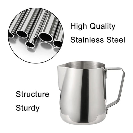 Stainless Steel Latte Art Cup 350ml 600ml Milk Frothing Pitcher Coffee Barista