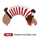 Dachshund U Shaped Floor Mats Non Slip Dirt Resistant Foot Mats for Toilet Home