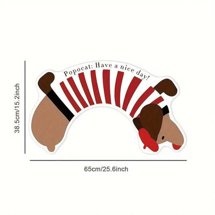 Dachshund U Shaped Floor Mats Non Slip Dirt Resistant Foot Mats for Toilet Home