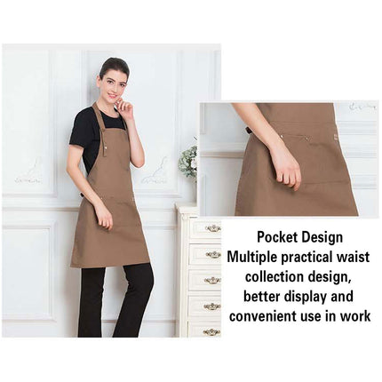 Adjustable Work Apron Neck Strap Waist Tie Kitchen Cooking Bib Apron Men Women