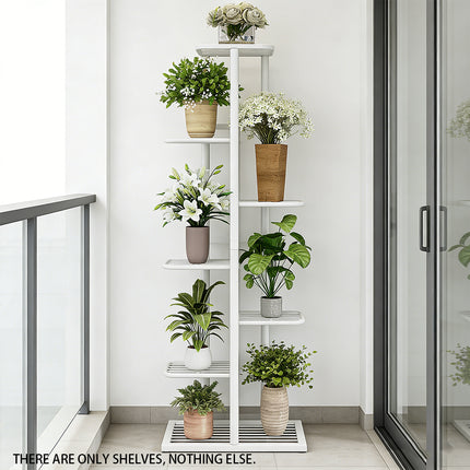 7 Tier Metal Plant Stand Indoor Outdoor Vertical Garden Shelf Rack