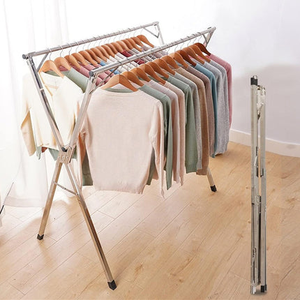 Floor Standing Folding Clothes Drying Rack for Home Use Extendable 150-240cm