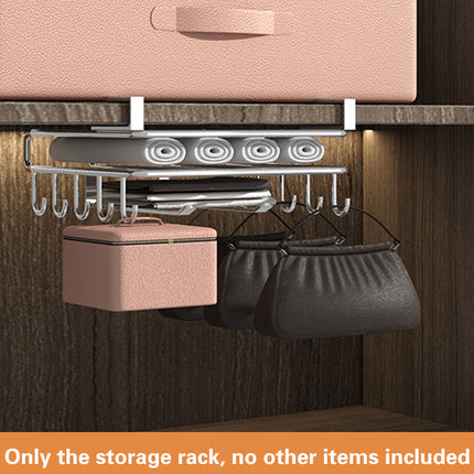 Cabinet Hanging Storage Rack Stainless Steel Silver Kitchen Organiser