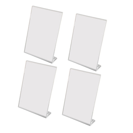 4PCS A4 Desktop Display Stand Holder 21.7x31cm Durable for Menu Price Sign Card
