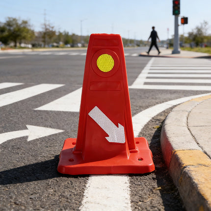 Reflective Traffic Divider Post Lane Separator Direction Arrow Roadwork Durable