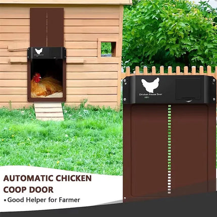 Automatic Chicken Door Coop Gate Smart Control Pet Poultry House Entry Exit