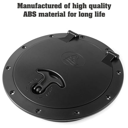 Kayak Hatch Cover 6 Inch Round Black Deck Plate Waterproof Marine Accessory