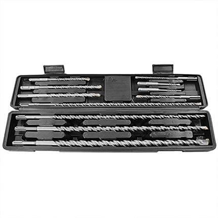 11PCS Round Shank Impact Hammer Drill Bits Durable Concrete Brick Stone Drilling