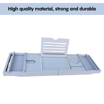 Retractable Bathtub Shelf Multifunctional Bath Rack With Phone Tablet Holder