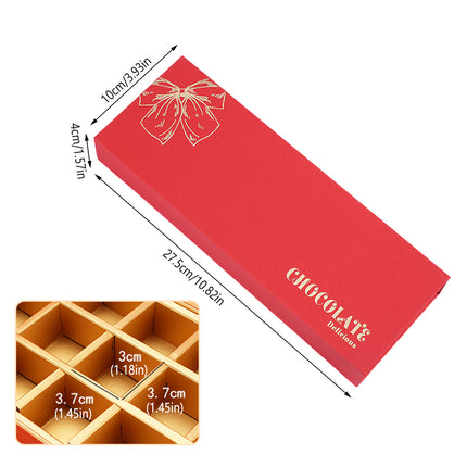 Chocolate Gift Box 5pcs Book Style Clamshell 12 Slot Hardbound Packaging Boxes