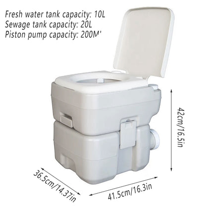 20L Portable Toilet Seat Outdoor Mobile Camping Travel Toilet Compact Easy Clean