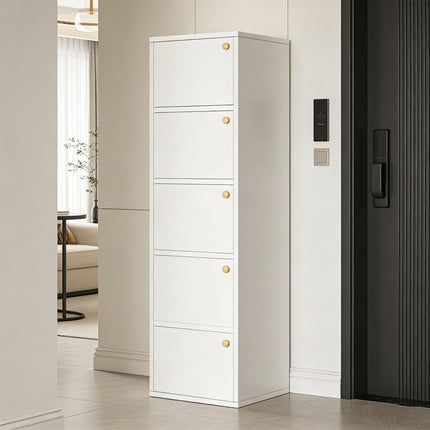 Entryway Narrow Shoe Cabinet Space Saving Hallway Organizer For Front Door