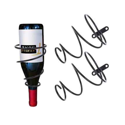 6pcs Metal Wine Rack Holder Wine Bottle Stand Cabinet Wall Mounted Home Display