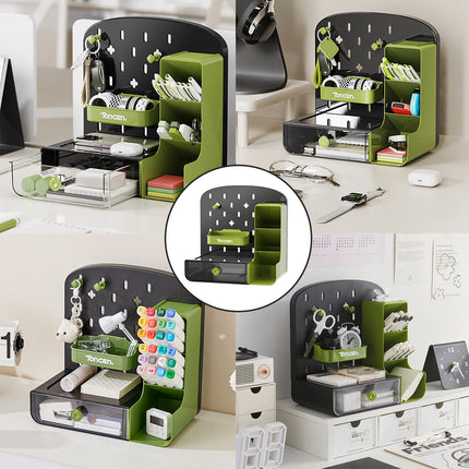 Desktop Storage Box with Drawer Divider For Stationery Cosmetics Accessories